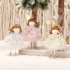 1 шт. подвеска в виде симпатичного ангела, плюшевая кукла для девочки, подвесное украшение на рождественскую елку, подвесное украшение, аксессуары для спальни, новогодние подарки
