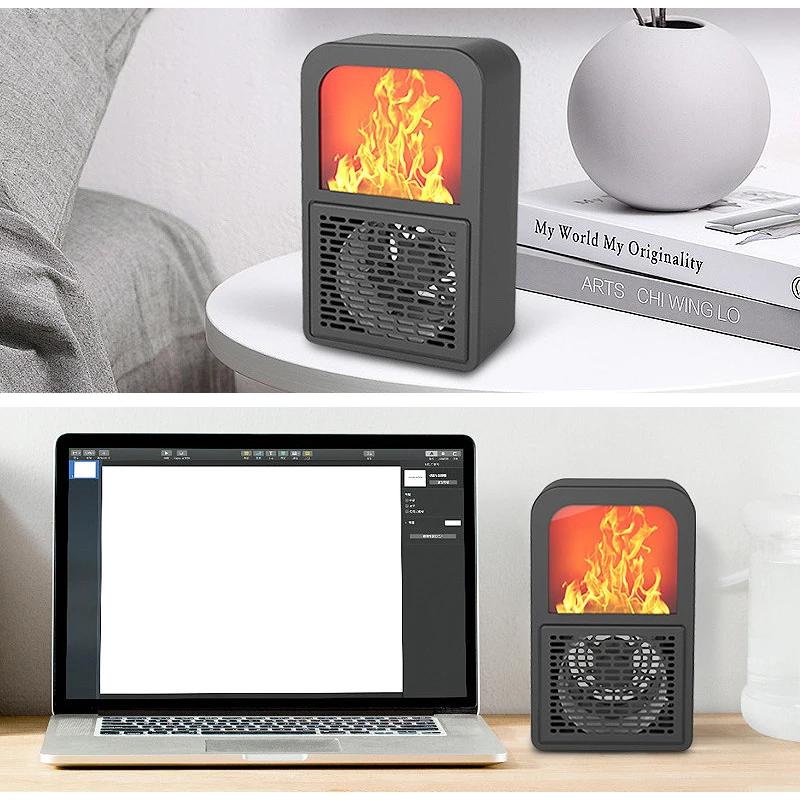 

Portable Small Heaters Home Room Energy Saving Warmer Electric Heater Household Indoor Heater Desktop 3D Flame Fan Heater