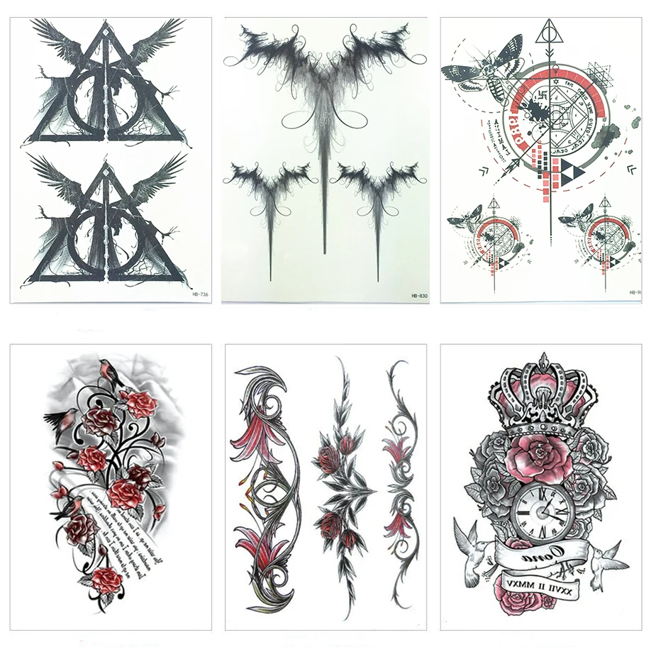 NEW Fashion Sexy Waterproof Tattoo Women Double Triangle Temporary | Красота и здоровье