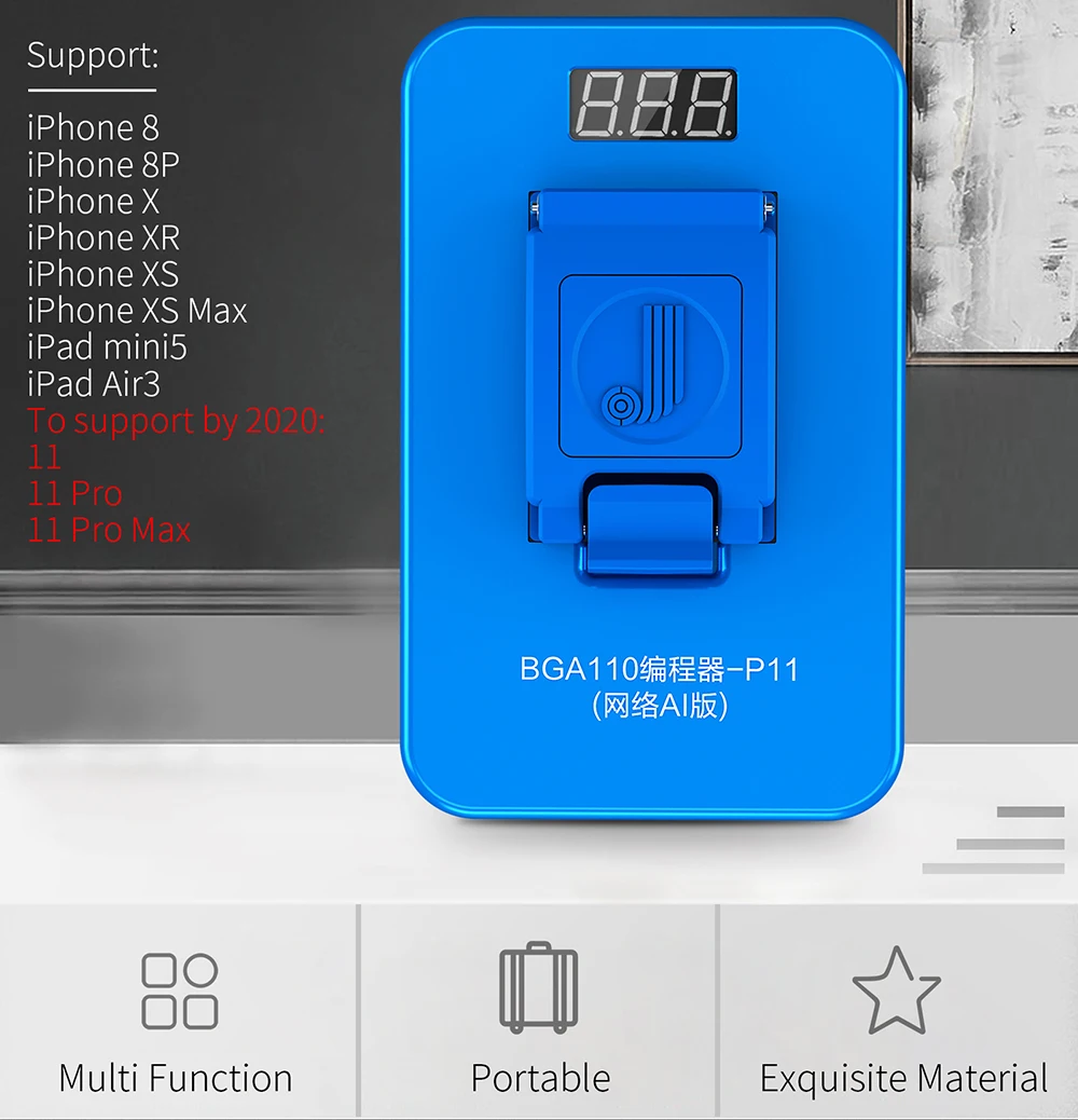 JC P11F P11 BGA110 NAND Programmer For iPhone 8 8P X XR XS XSMAX Flash Phone SYSCFG Data Modification Read Write | Инструменты