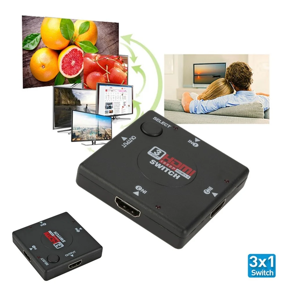 HDMI кабель PzzPss 4K 2K 3x1 HD 1080P 3 входа 1 выход|Кабели HDMI| |