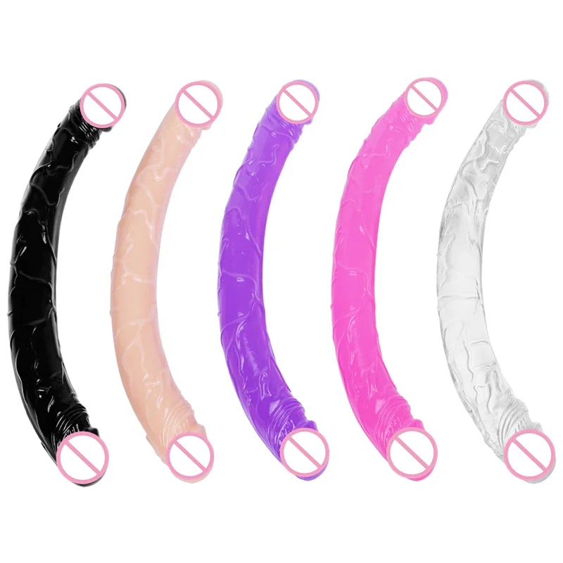 Двойной фаллоимитатор 23 5 37 см реалистичный мини мягкий анальный секс игрушки