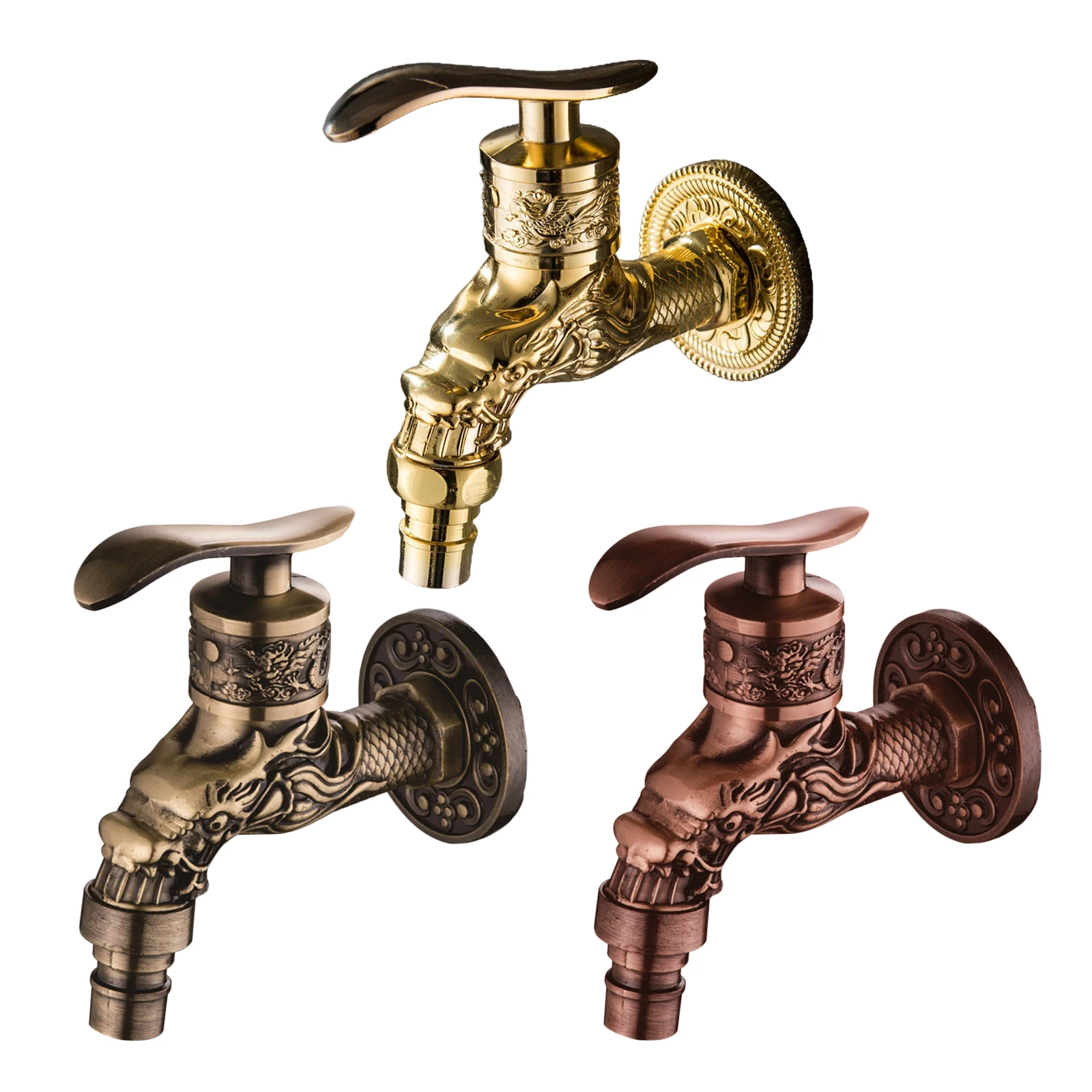 

Modern Wall Mounted Water Tap Bibcock Zinc Alloy Retro Faucet Decorative Outdoor Garden Faucet Washing Machine Mop Bibcock