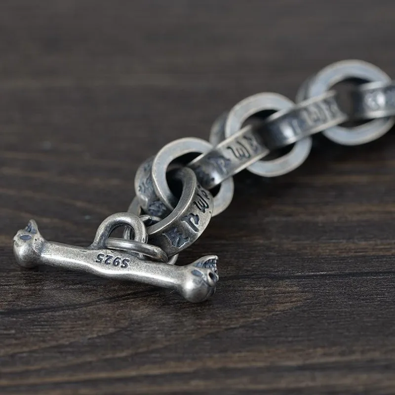 BOCAI новинка 100% натуральный Серебро S925 античные тайские серебряные браслеты для