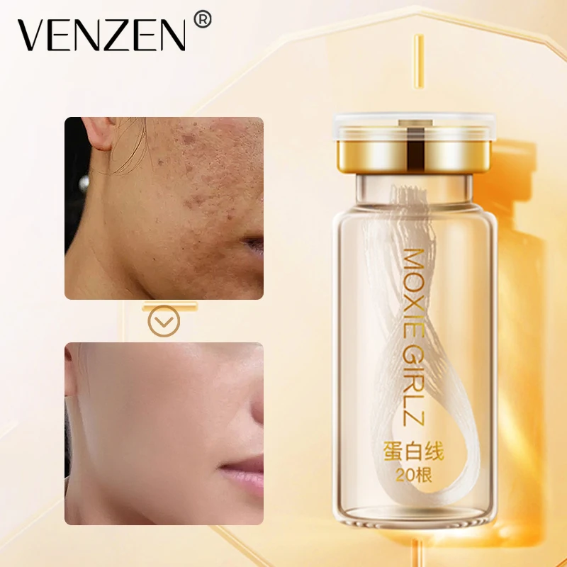 

VENZEN Hydrolyzed Collagen Face Serum Golden Protein Thread Anti-Wrinkle Firming Fine Lines Anti-Aging Whitening Dry Skin Care