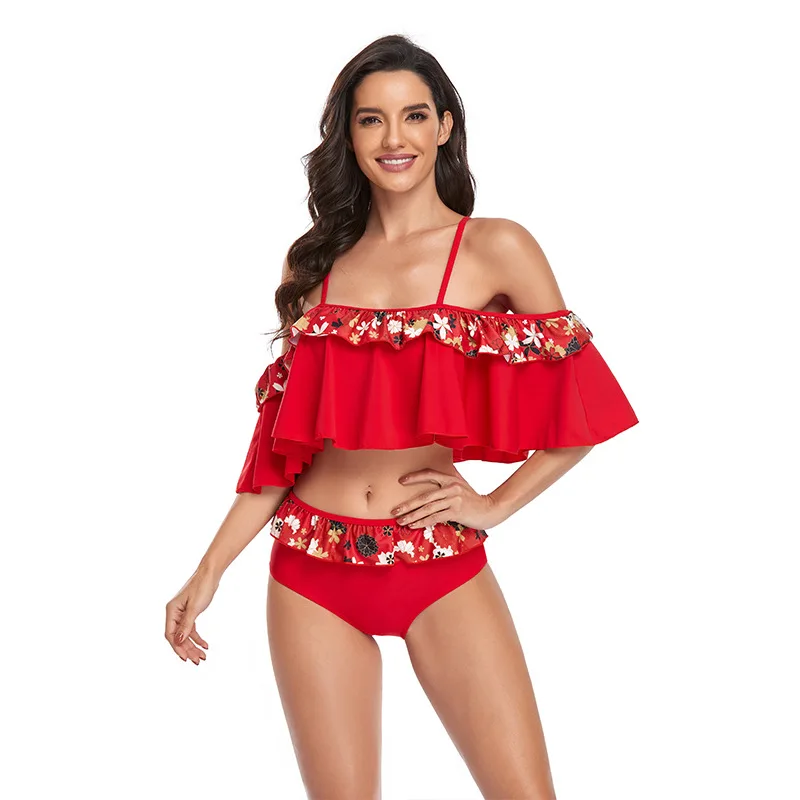 

New Sexy Swimwear Ladies Floral Split Bikini