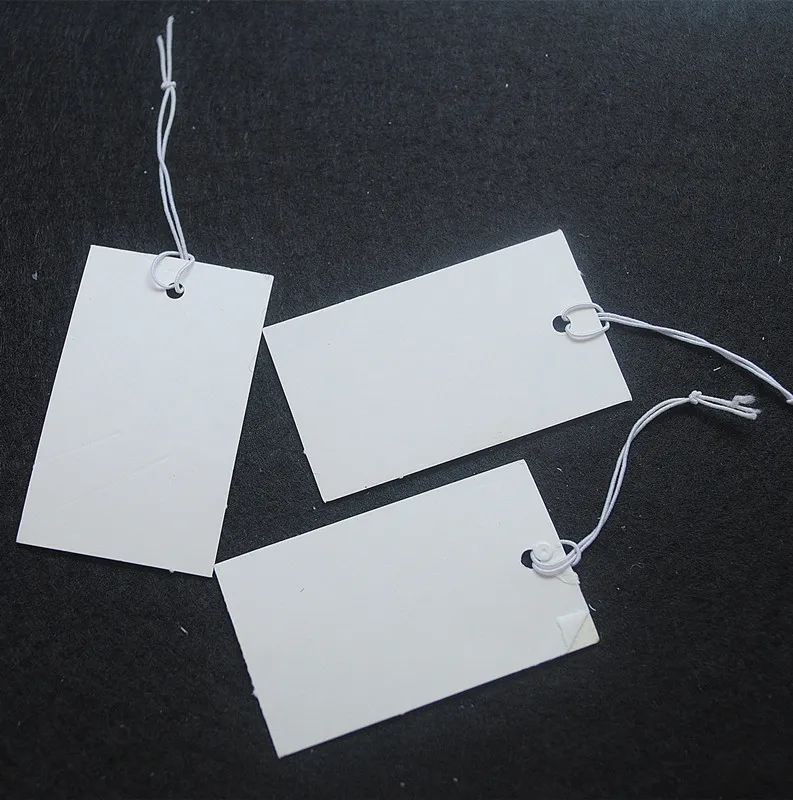 white 36x23mm 1000 шт./лот, бумажные ценники, ценники, упаковочные этикетки, этикетки для модных ювелирных изделий, швейная упаковка, размер 26x13 мм с эластичным покрытием - Цвет: white 36x23mm
