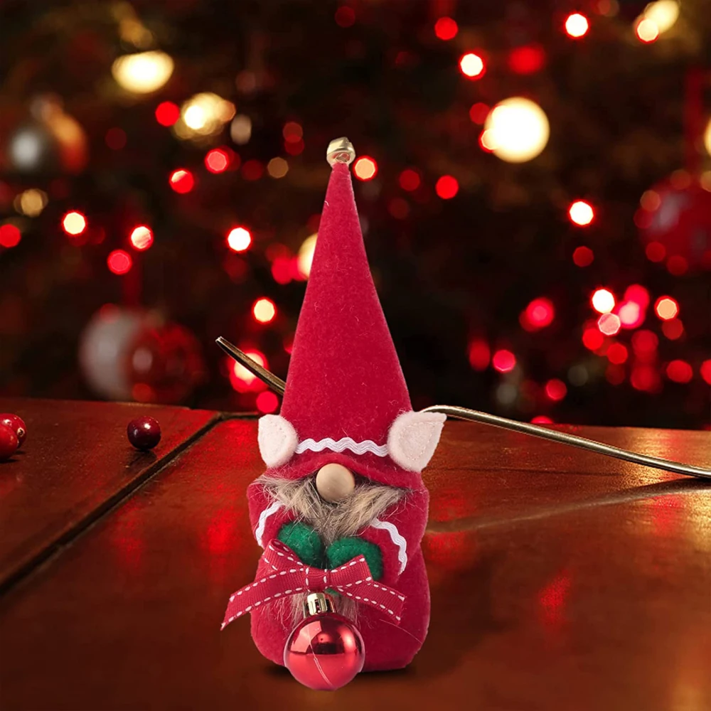 Xmas 2022 New Year Navidad For Tree Home Ornament Christmas Decorations Faceless Ornaments Cloth Bell Elf Rudolph Figurine |
