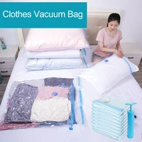 wardrobe vacuum bags home transparent storage organizer space saver with valve clothes bedding quilt travel compression bag