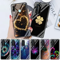 beauty tempered glass coque for huawei p30 p20 p10 lite p40 p30 pro p smart pro z silicone edge phone case funda