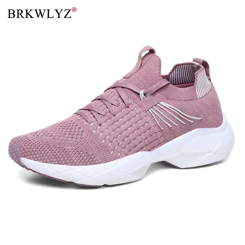 Женские сетчатые кроссовки повседневные туфли на шнуровке плоская подошва