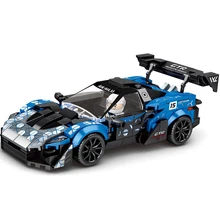 2021 Speed Champions Senna GTR Pull-Back Racing Sports Car MOC Building Blocks Vehicle Figures Bricks Classic Model Toys For Kid