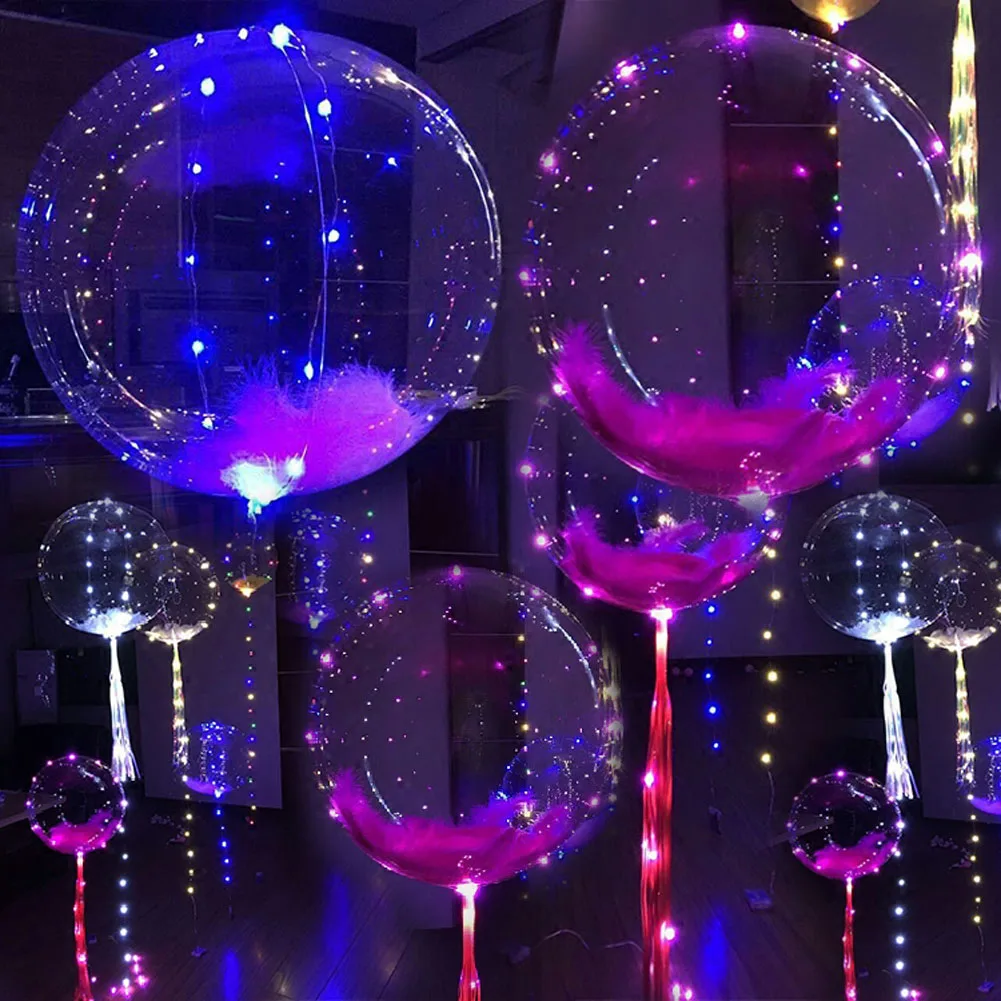 Globo transparente de Pvc de 20/24/36 pulgadas para ni&ntilde;os, globo de burbujas, fiesta de cumplea&ntilde;os decoraci&oacute;n para, boda, Baby Shower, 50 Uds.-3