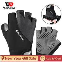 west biking summer cycling gloves breathable anti slip half finger sport gloves mtb road bicycle gym fitness men women gloves