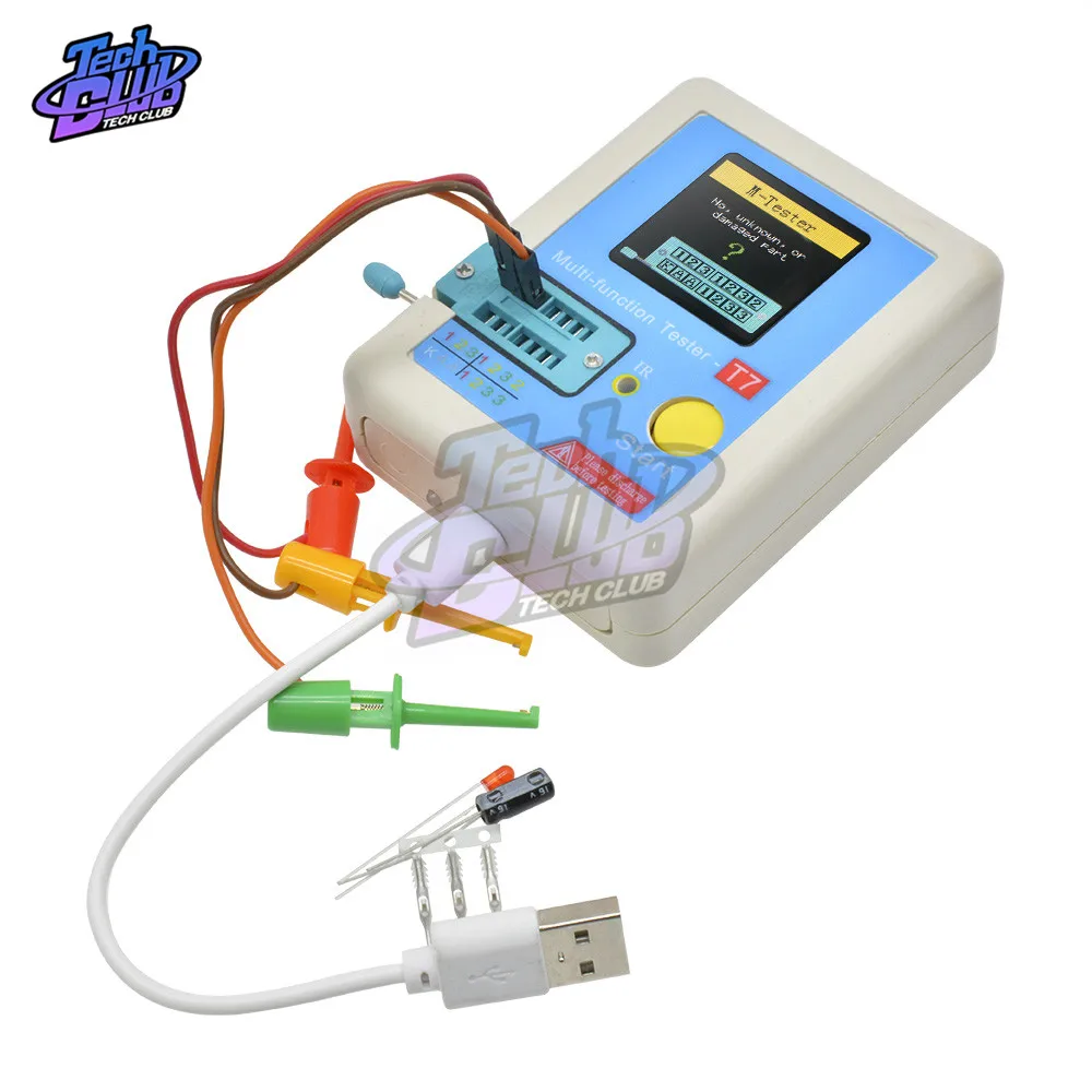 TC T7 H TCR LCR TC1TC2 прибор для проверки транзисторов диодов и триодов постоянной