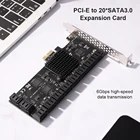 Адаптер SA3112J PCIE 201612 портов PCI-Express X1 на SATA 3,0, карта расширения 6 Гбитс, высокая скорость добавления карты с PCI-E X4 X8 X16