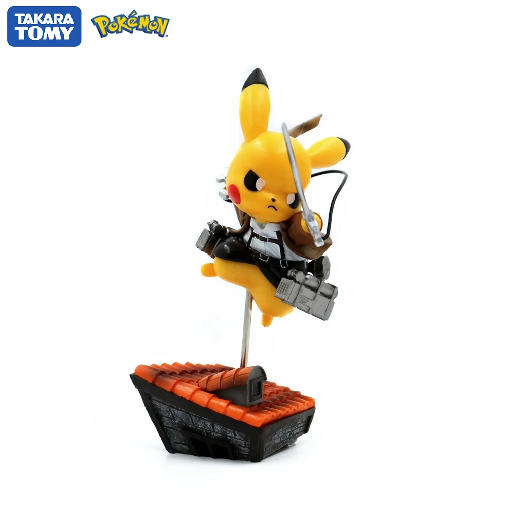 

POKEMON Pikachu Attack on Titan Cosplay Model Pokemon GO Pocket Monster Action Figure Anime Movie Role Toy For Kid Birthday Gift