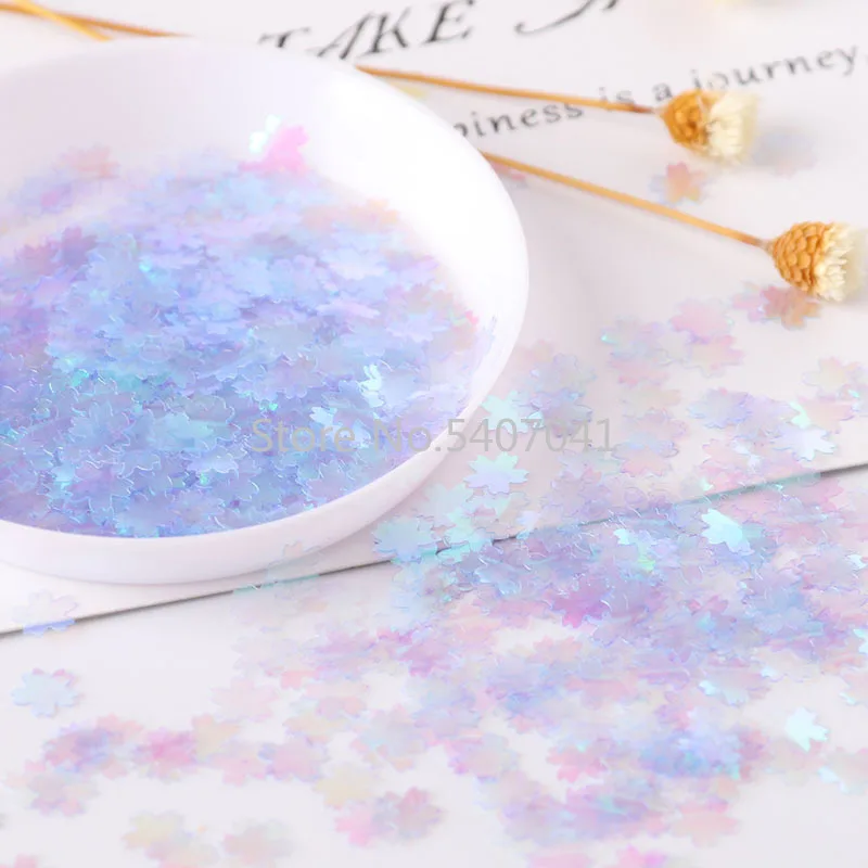 Популярные Блестки 10 г в виде цветка 5 мм розовые вишневые цветы блестки для