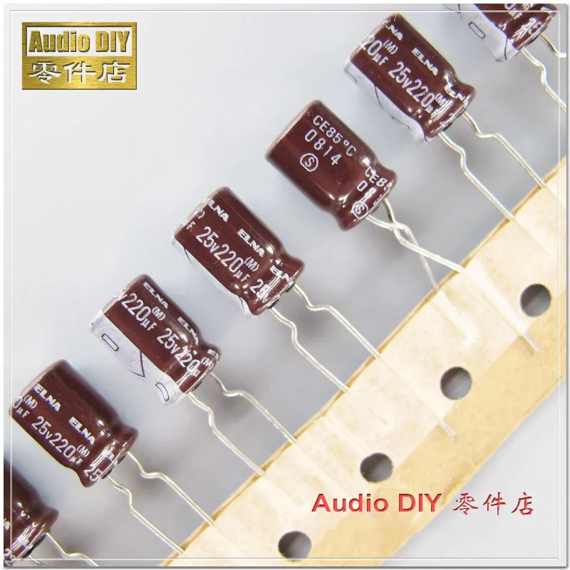 10PCS ELNA Brown RA2 Series 220uF 25V 25V220UF Audio Electrolytic Capacitor | Электронные компоненты и