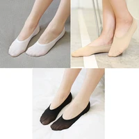5 pairsset women silicone non slip invisible socks summer autumn solid color cotton ankle boat socks female slipper no show sox