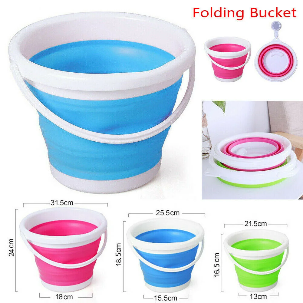 Складное Силиконовое ведро складная баррель для рыбалки складное хранения на