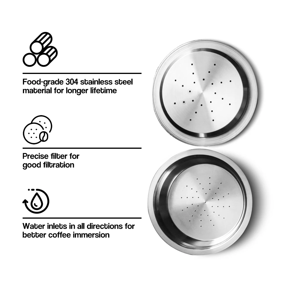 De Metal de acero inoxidible Lavaza a modo mio reutilizable Capsula cafe filtro para Lavazza A Modo Mio|Фильтры для кофе| |