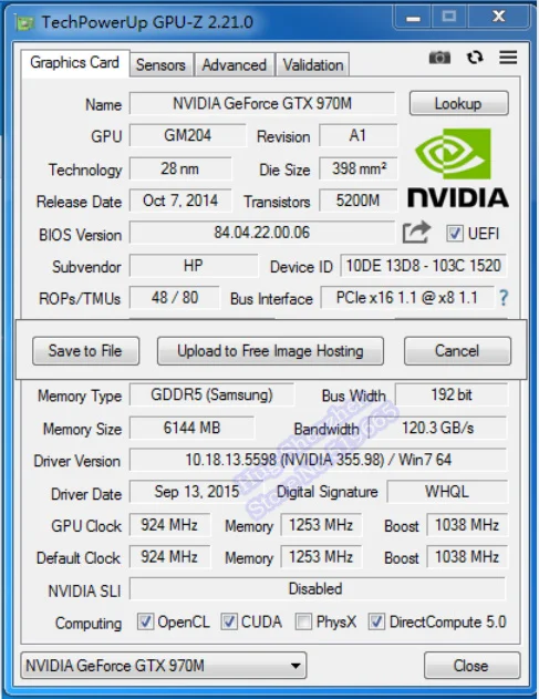 Новая Оригинальная Видеокарта GTX 970M GTX970M N16E-GT-A1 6 ГБ GDDR5 MXM для Dell Alienware MSI hp