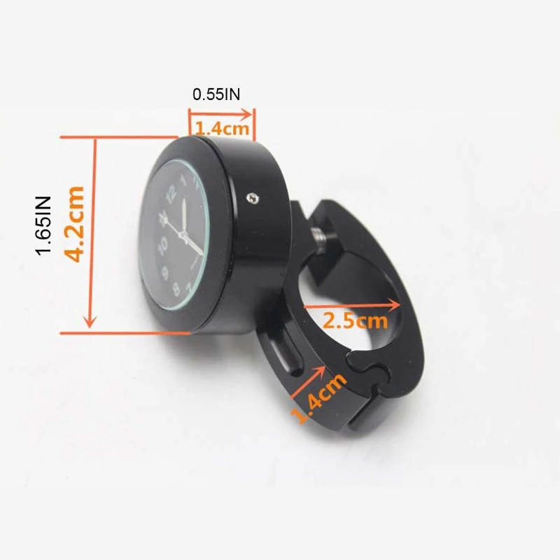 

Universal Waterproof Bike Watch Glow In Dark Clock Motorcycle Alluminum Alloy Dial Mini for Mounting Bicycle Handlebar Dropship