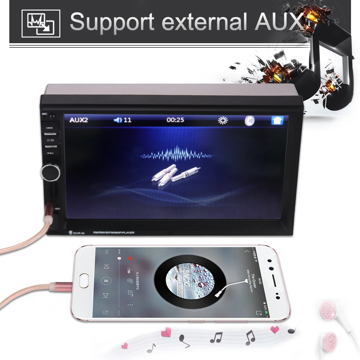 2 din car radio gps auto radios navigation multimedia player touch screen vehicle GPS navi double din autoradio