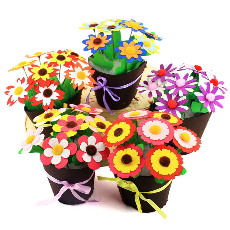 

Flower Pot Crafts Toys for Children Kids DIY Potted Plant Kindergarten Learning Education Toys Montessori Teaching Aids Toy