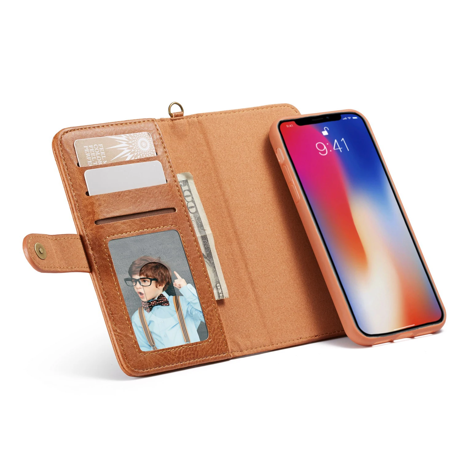 Роскошный Магнитный кожаный чехол-книжка с кошельком для iPhone 11 Pro 6s 6 7 8 Plus X Xr Xs Max