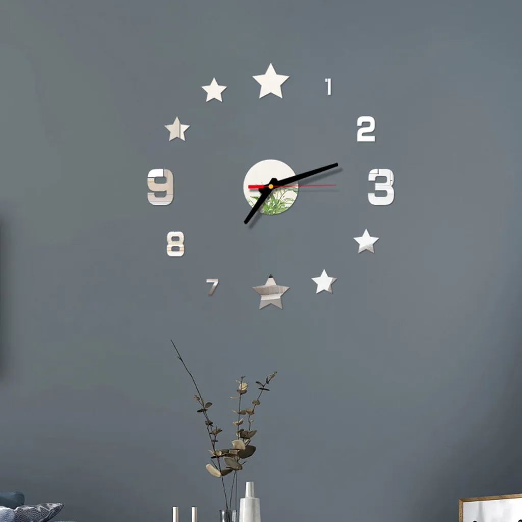 2020 наклейка часы Тихий Домашний Декор Гостиная акриловая Настенная Наклейка s 3D