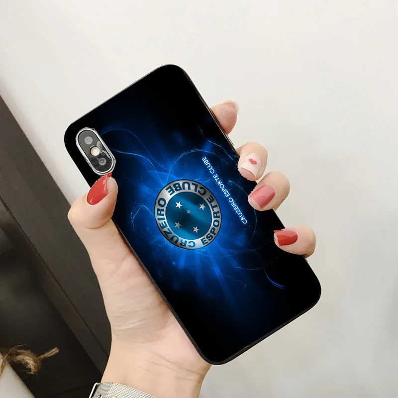 Чехол для телефона FC Cruzeiro iPhone XR 11 Pro XS Max X 5 5S черный DIY мягкий чехол iphone SE 7 8 6 6S Plus 7Plus
