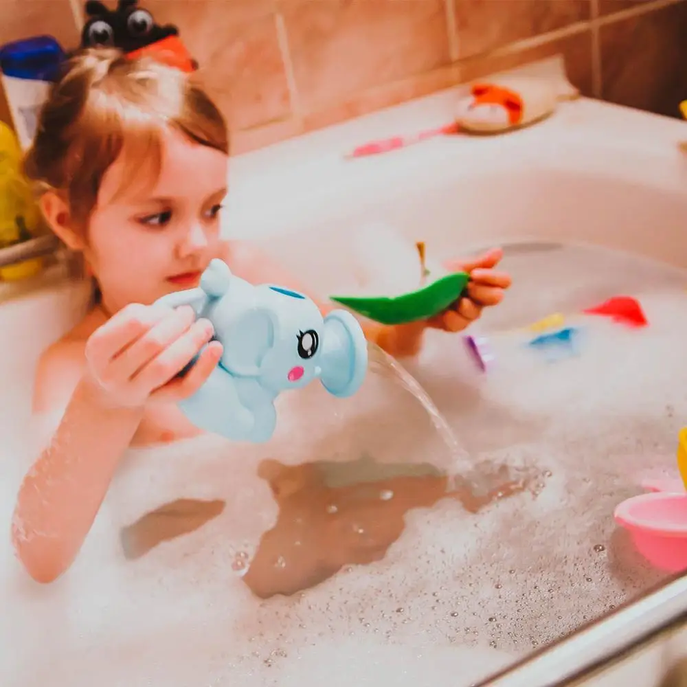 Kids Shower Bath Toys Cute Elephant Watering Pot Toys Baby Faucet Bathing Water Spraying Tool Wheel Type Dabbling Toys For Baby