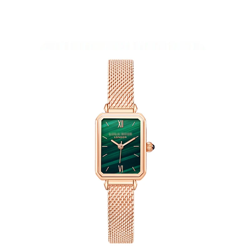 Small green watch retro square watch ladies fashion waterproof quartz watch enlarge