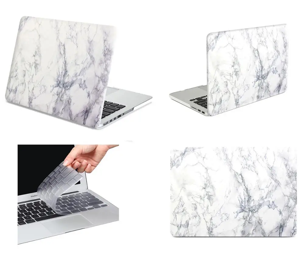 Твердый чехол для ноутбука с мраморным принтом + клавиатуры только Apple Macbook 12