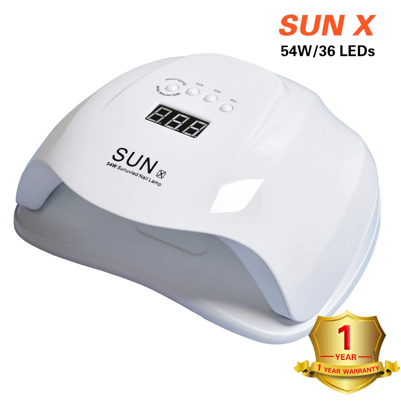 Светодиодная УФ-лампа для ногтей SUN X Сушилка для ногтей 54 Вт быстрая сушка для ногтей дрель лак для ногтей лед Сушилка для ногтей синхронизация сильная машина УФ гибридная лампа - Цвет: SUN X