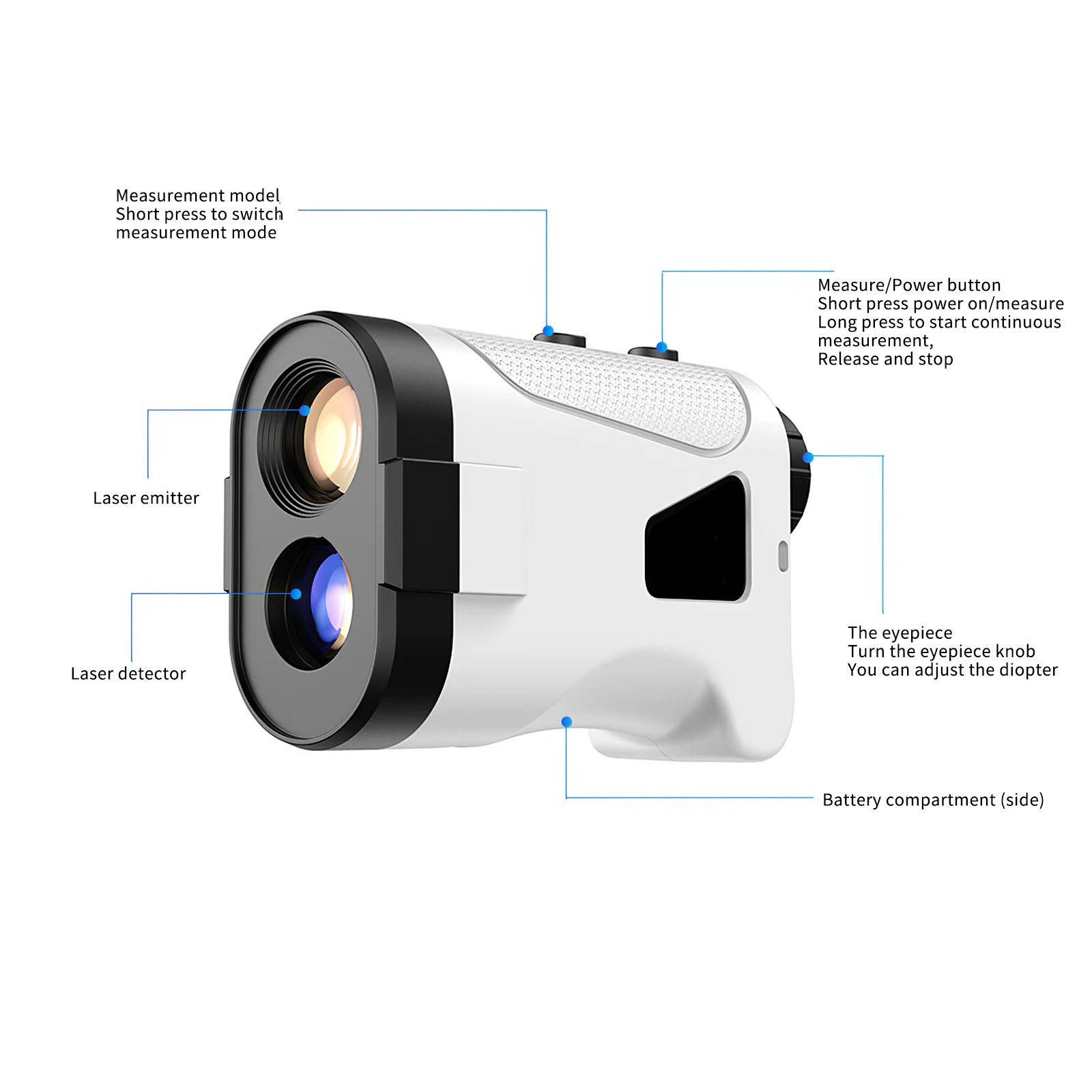 

For Golf Hunting Golf Rangefinder High-Precision Rangefinder Waterproof Handheld Measuring Height And Distance Rangefinder