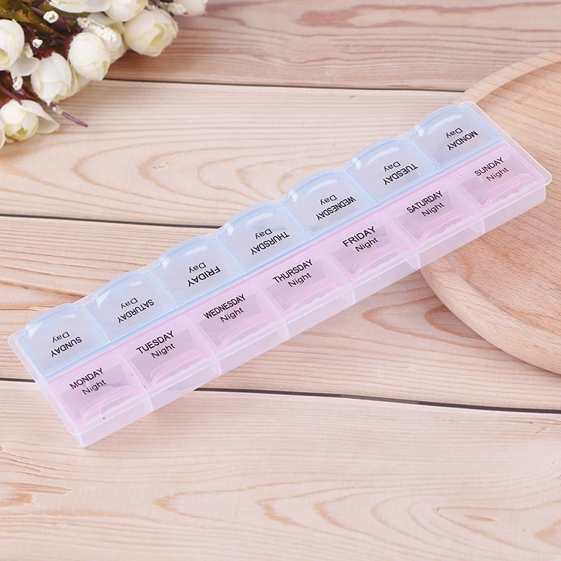 

7 Days Medicine Storage Organizer Container Case Weekly Tablet Holder Storage Organizer Container Case Pill Box Splitters