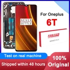 100% Оригинальный дисплей 6,41 дюйма на замену для Oneplus 6T AMOLED LCD кодирующий преобразователь сенсорного экрана в сборе для модели 1 + 6T A6010 A6013