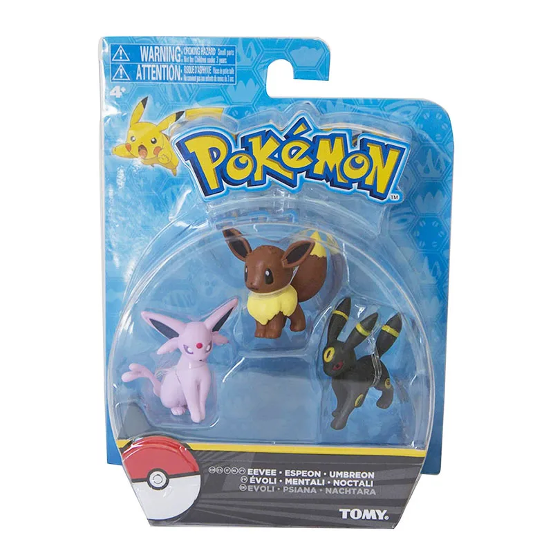 Оригинальная экшн-фигурка Takara Tomy Pokemon Anime Эволюция Иви Семейная Игрушка Боевая