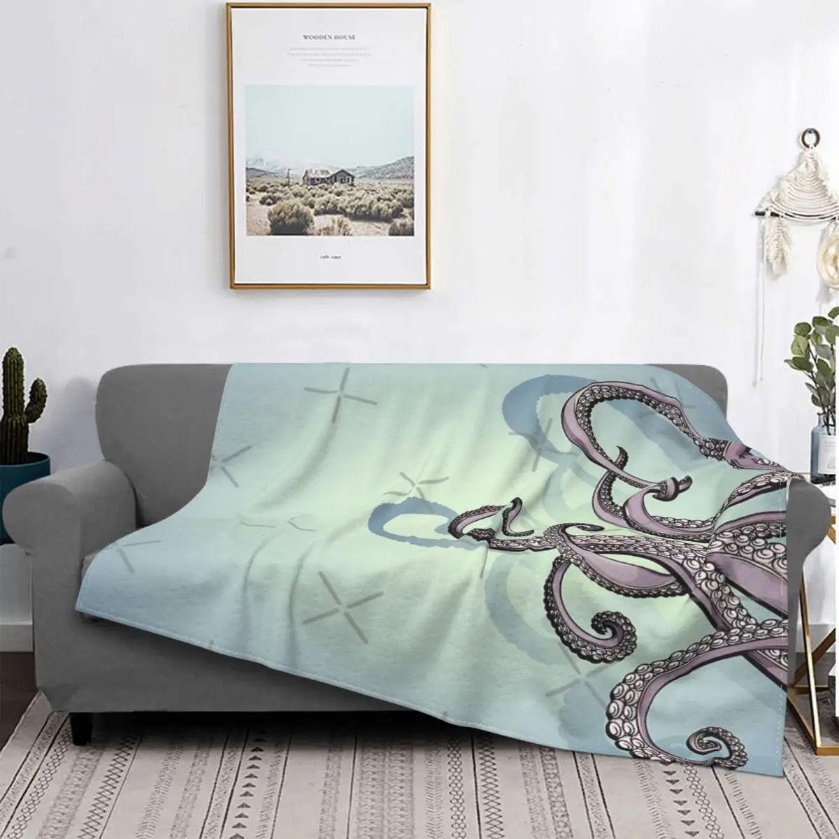 

Manta de tentаculos, colcha a cuadros para cama, sofha, manta de playa, manta double, textil de lujo para el доме