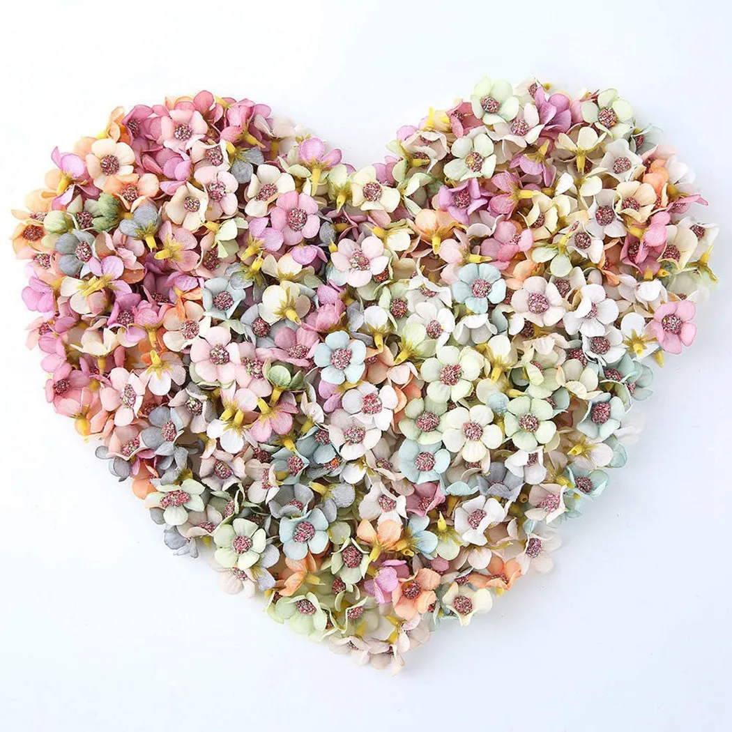 

50Pcs Multicolor Daisy Flower Head Mini Silk Flower Wedding Festivals Parties Home Gardens Decoration
