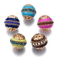 5pcs round handmade indonesia beads polymer clay women diy for jewelry making bracelet 1819x1819mm hole 2mm