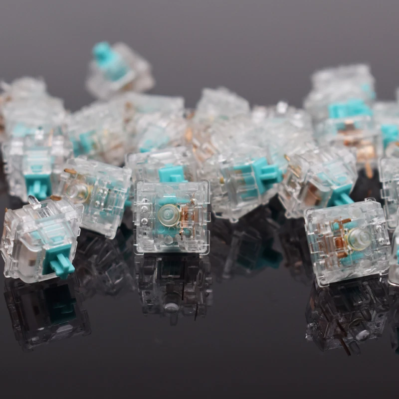 Механический переключатель клавиатуры Gateron axial Tiffany 67g индивидуальные линейные переключатели полностью прозрачные
