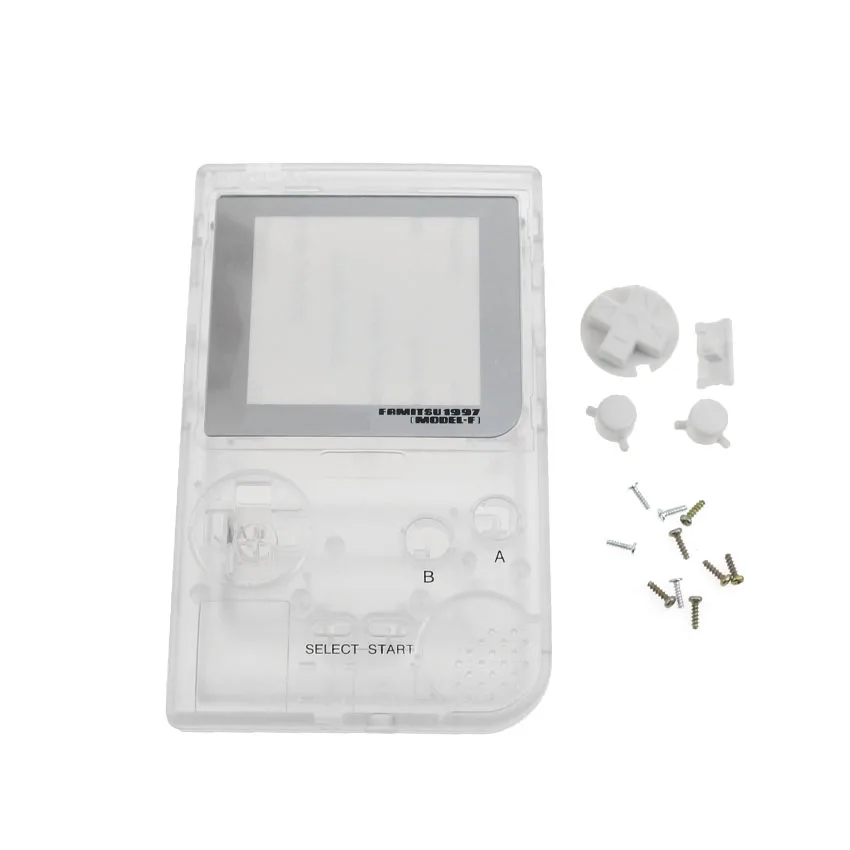 Cltgxdd полный Чехол Крышка для корпуса оболочка для Gameboy Карманная игровая консоль для GBP игровой машины корпус с кнопками комплект - Цвет: K Clear
