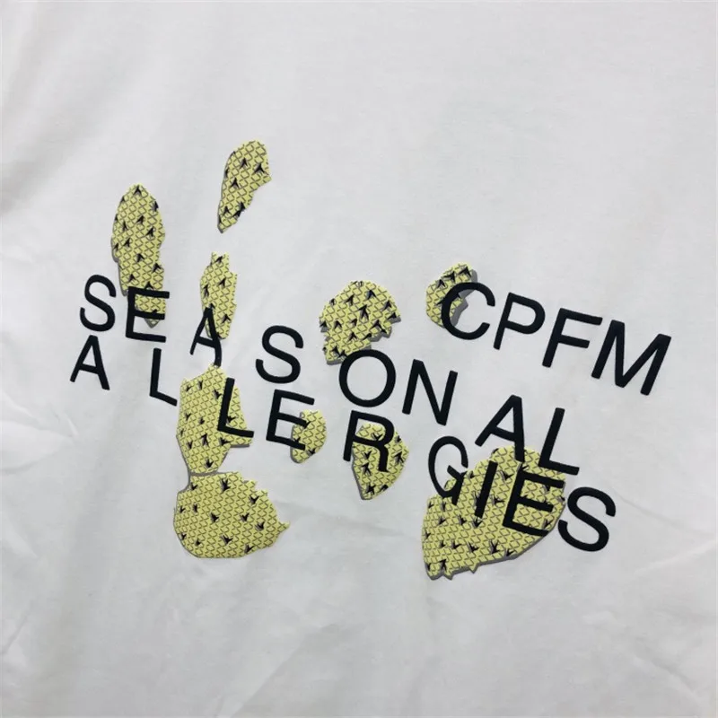 Футболка CPFM.XYZ для мужчин и женщин стильная тенниска с сезонными аллергиями