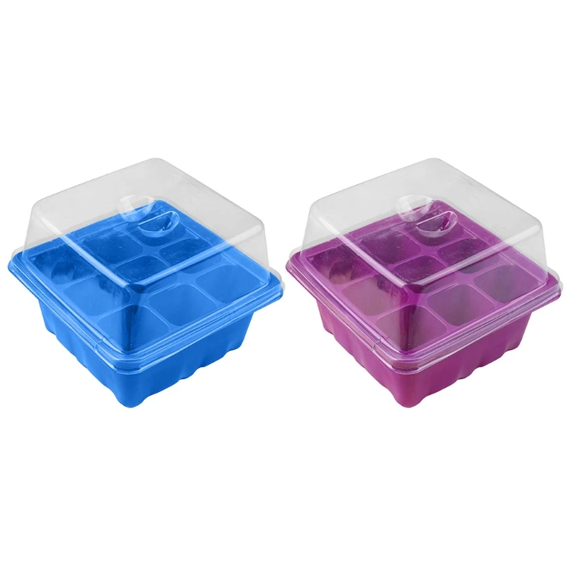 

2pcs 9 Hole Seedling Starter Tray Greenhouse Plant Grow Nursery Germination Box
