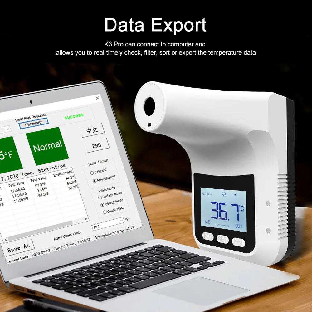 Автоматический термометр K3 Pro Бесконтактный инфракрасный прибор для измерения