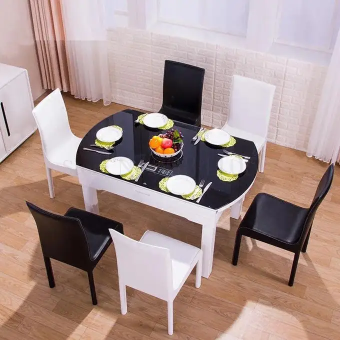 Special Offer Sleek Minimalist Modern Leather Dining Chair Hotel Restaurant Dinette Office Home Black White Stool Back |